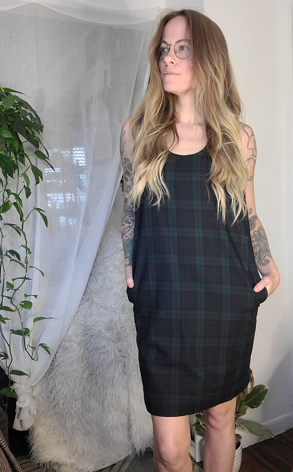 vintage plaid dress 90s - Gem