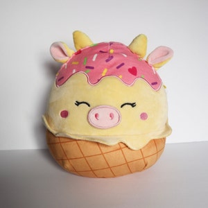 Custom Ice Cream Cow 8" Squishmallow Animal Plush Toy