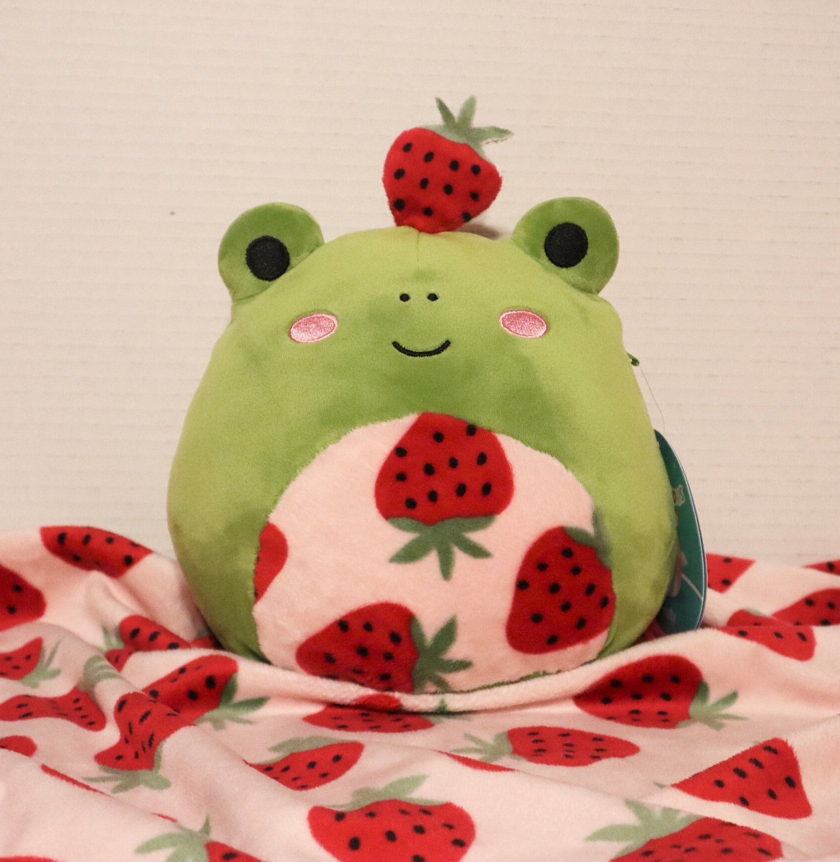 Custom Strawberry Frog Prince 7.5 Squishmallow Collectible Animal Plush Toy  