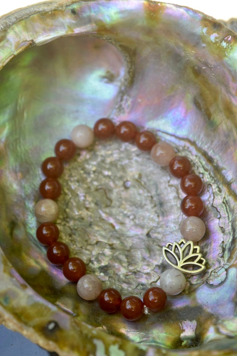 Handmade Beaded Lotus Flower Crystal Hippie Bracelet - Etsy