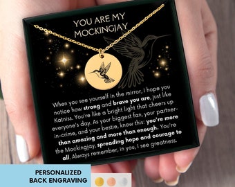 The Mockingjay Necklace For Best Friend, Movie Fan Necklace, Custom Bird Necklace, Personalized Book Lover Gift, Best Friend Necklace