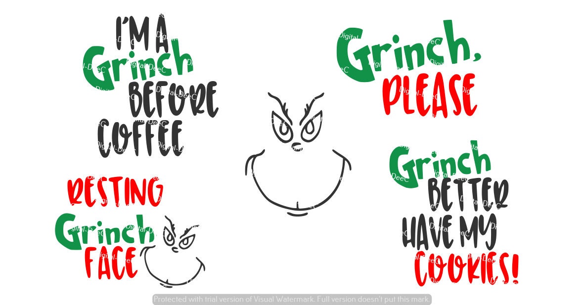 Grinch SVG Stickers Decals Sublimation Clip Art HTV Etsy Australia
