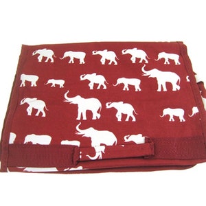 Elephant monogrammable  hanging toiletry bag burgundy-Travel Game a day-Roll Tide Roll-Delta Sigma Theta