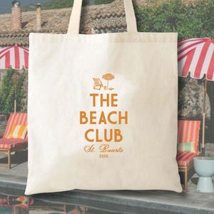 Sacola personalizada Beach Club - Despedida de solteira na praia - Bolsa para kit de ressaca - Sacola para despedida de solteira - Sacola para casamento no destino - Sacola personalizada - Europa