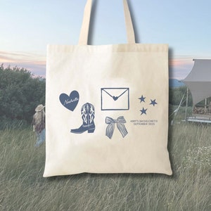 Nashville Cowboy Boot Tote - Brides Last Rodeo - Rodeo Bachelorette - Austin Bachelorette Party - Cowgirl Bachelorette - Lets Go Girls