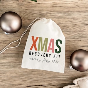 XMAS Recovery Kit - Christmas Party Favor - Christmas Hangover Kit - Holiday Party Favor Bag - Christmas Gifts - Holiday Treat Bag - Too Lit