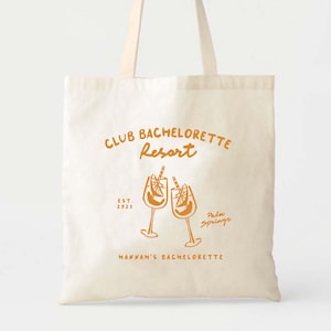 Spritz Bachelorette Party Tote - Custom Beach Bachelorette Bag - Club Bachelorette Favor Bag - Bridesmaid Gift - Pool Bachelorette Tote
