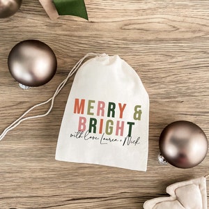 Merry And Bright Favor Bag - Christmas Party Favor - Christmas Hangover Kit - Holiday Party Favor Bag - Christmas Gifts - Holiday Treat Bag
