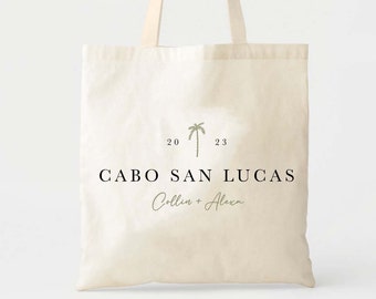 Cabo Welcome Tote - Wedding Welcome Bag - Custom Wedding Tote - Bachelorette Gift - Destination Wedding Tote - Custom Tote - Beach Wedding