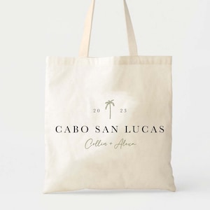 Cabo Welcome Tote - Wedding Welcome Bag - Custom Wedding Tote - Bachelorette Gift - Destination Wedding Tote - Custom Tote - Beach Wedding