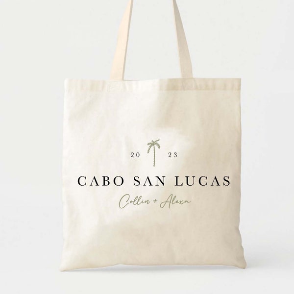 Cabo Welcome Tote - Wedding Welcome Bag - Custom Wedding Tote - Bachelorette Gift - Destination Wedding Tote - Custom Tote - Beach Wedding