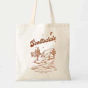 Desert Cactus Totes  - Joshua Tree with the Bride to Be - Bridesmaid Gifts - Scottsdale Bachelorette - Desert Bachelorette - Cactus Tote Bag