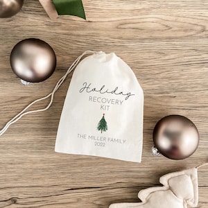 Holiday Recovery Kit - Christmas Party Favor - Christmas Hangover Kit - Holiday Party Favor Bag - Christmas Gifts - Holiday Treat Bag