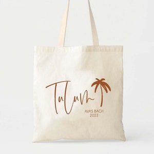 Tulum Welcome Tote - Wedding Welcome Bag - Custom Wedding Tote - Bridesmaids Gift - Destination Wedding Tote - Custom Tote - Beach Wedding