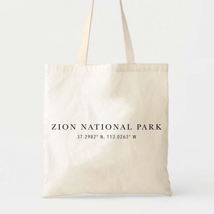 Minimal Zion Tote  - Zion National Park - Bridesmaid Gift - Destination Wedding Tote - Desert Bachelorette Tote - Utah Tote - Desert Wedding