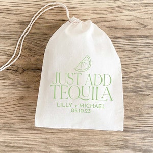 Just Add Tequila Favor Bag - Fiesta Siesta Tequila - Hangover Kit Bags - Mexico Survival Kit - Tequila Welcome Bags - Mexico Wedding Favor