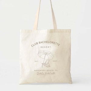 Club Bachelorette Beach Umbrella Tote - Beach Bachelorette - Hangover Kit Bag - Bachelorette Tote - Bridesmaids Gifts - Custom Tote Bag