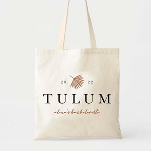 Tulum Welcome Tote - Wedding Welcome Bag - Custom Wedding Tote - Bachelorette Gift - Destination Wedding Tote - Custom Tote - Beach Wedding