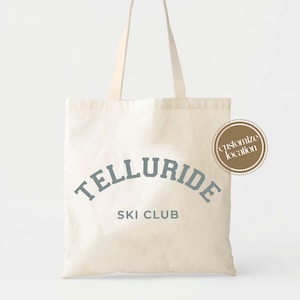 Ski Club Tote - Mountain Welcome Tote - Altitude Kit - Ski Mountain Favor Bags - Winter Sports  - Ski Weekend Gift Bag - Winter Wedding Bag