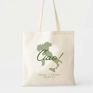 Ciao! Italy Wedding Tote Bag - Location Tote - Destination Wedding Welcome Tote - Italian Wedding - Europe Vacation Tote - Ciao Tote Bag