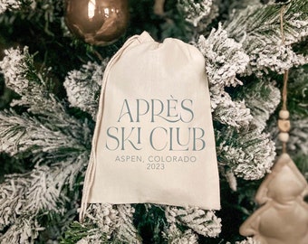 Sac d'après-ski club - Kit d'altitude - Kit de gueule de bois en montagne - Vacances au ski - Sacs de cadeaux de ski à la montagne - Sports d'hiver - Sac cadeau week-end de ski