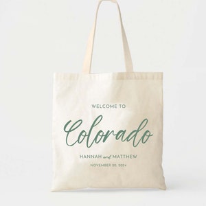 Colorado Welcome Tote - Altitude Kit - Mountain Wedding - Mountain Favor Bags - Ski Weekend Tote  - Location Tote - Colorado Ski Lodge Tote