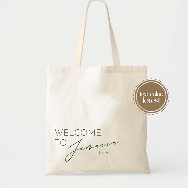 Jamaica Welcome Tote - Destination Wedding Welcome Bag - Custom Wedding Tote - Bridesmaids Gifts - Family Vacation - Beach Tote Bags