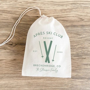 Apres Ski Club Resort - Altitude Kit - Mountain Hangover Kit - Ski Vacation - Ski Mountain Favor Bags - Winter Sports - Ski Weekend Gift Bag