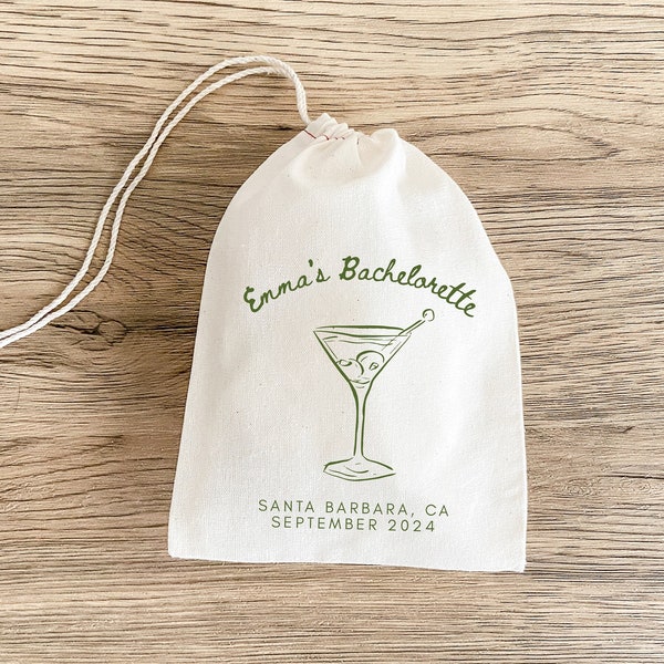 Martini Bachelorette Favor Bag -  Hangover Recovery Kit - Bachelorette Party Favor Bag - Martini Hangover Kit - Bachelorette Recovery Kit