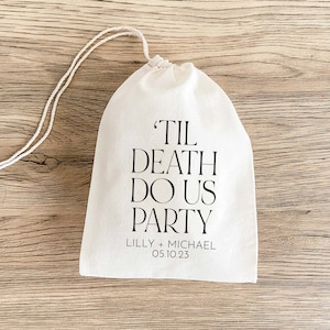 Til Death Do Us Party - Wedding Guest Favor Bags - Hangover Kit - Hangover Recovery Kit - Wedding Survival Kit - Modern Favor Bag - Gift Bag