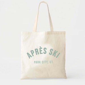 Apres Ski Tote - Mountain Welcome Tote - Altitude Kit - Ski Mountain Favor Bags - Winter Sports  - Ski Weekend Gift Bag - Winter Wedding Bag