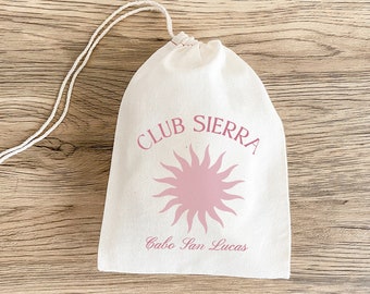 Club Bachelorette Sun Favor Bag - Club BRIDE - Cabo Bachelorette - Beach Bachelorette - Brides Last Splash - Kit de resaca