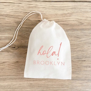 Hallo! Namenstasche - Mexiko Hochzeit - Junggesellinnenabschied - Hangover Kit - Individuelle Tasche - Mexiko Survival Kit - Hochzeit Willkommen - Cabo Willkommensbeutel