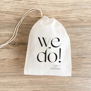 Noi facciamo! Borsa per bomboniere - Borse per kit per i postumi di una sbornia di nozze - Borse per bomboniere di nozze - Kit di recupero per matrimoni - Kit di sopravvivenza - In malattia e salute - Borsa regalo