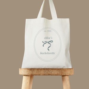 Bow Bachelorette Tote - Coquette Bachelorette - Bridesmaid Gift- Bachelorette Tote - Girly Bachelorette - Coquette Aesthetic - Feminine Tote