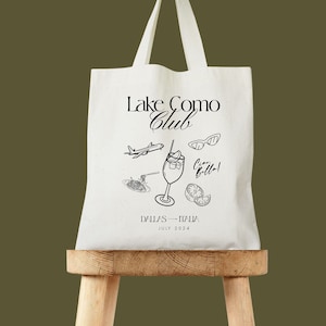 Italy Club Tote Bag - Italy Bachelorette - Destination Wedding Welcome Tote - Italian Wedding - Europe Vacation Tote - Italy Wedding Tote
