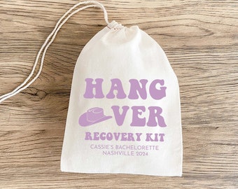 Cowgirl Bachelorette Party - Bride's Last Rodeo - Custom Hangover Kit Bags - Bachelorette Gift Bags - Hangover Recovery Kit - Nash Bash