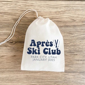 Sac d'après-ski club - Kit d'altitude - Kit de gueule de bois en montagne - Vacances au ski - Sacs de cadeaux de ski à la montagne - Sports d'hiver - Sac cadeau week-end de ski