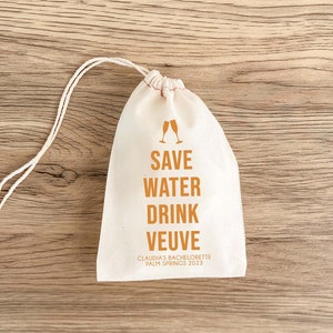Save Water Drink Champagne -  Hangover Kit - Bachelorette Party Favor - Veuve Bachelorette - Veuve Before Vows - Bachelorette Recovery Kit