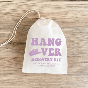 Cowgirl Bachelorette Party - Bride's Last Rodeo - Custom Hangover Kit Bags - Bachelorette Gift Bags - Hangover Recovery Kit - Nash Bash