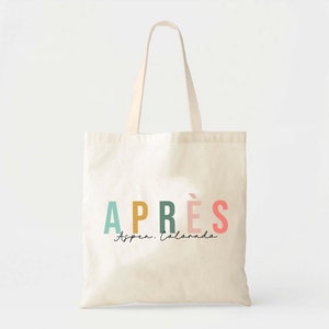 Apres Ski Tote - Mountain Welcome Tote - Altitude Kit - Ski Mountain Favor Bags - Winter Sports  - Ski Weekend Gift Bag - Winter Wedding Bag