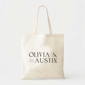 Couple Wedding Tote Bag - Custom Wedding Totes - Destination Wedding Tote - Wedding Welcome Gift Tote Bag - Wedding Welcome Bag - Bride Gift