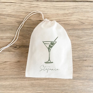 Martini Name Favor Bag -  Hangover Kit - Bachelorette Party Favor Bag - Martini Hangover Kit - Bikinis And Martinis - Bridesmaid Gifts