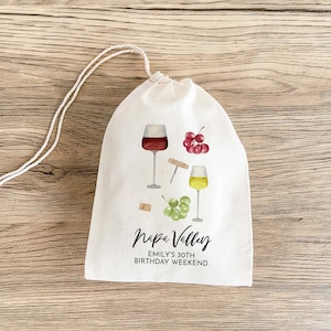 Napa Bachelorette Party - Wine Bachelorette - Hangover Kit Bags - Napa Valley - Hangover Recovery Kit - Survival Kit - Custom Hangover Kit