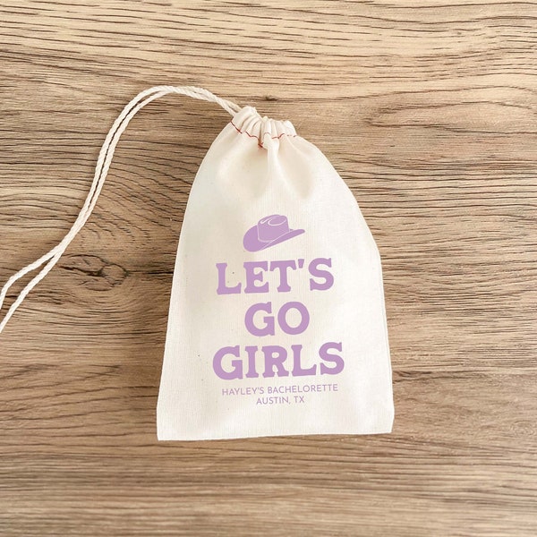 Let's Go Girls Bachelorette Party - Bride's Last Rodeo - Custom Hangover Kit Bag - Bachelorette Gift Bag - Hangover Recovery Kit - Nash Bash