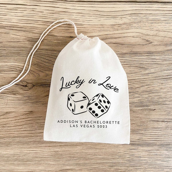 Lucky In Love - Las Vegas Bachelorette - Hangover Kit Bags - Bridesmaid Gift - Hangover Recovery Kit - Vegas Survival Kit