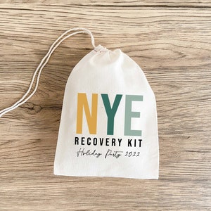 NYE Recovery Kit - New Years Eve Party -  Hangover Kit - Holiday Party Favor Bag - Cheers! - NYE Party Favor Bags - New Years Survival Kit