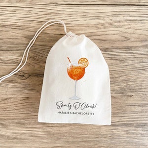 Spritz O&#39;Clock - Aperol Bachelorette Party - Hangover Kit Bag - Aperol Spritz Party - Bachelorette Gift Bag - Bridal Shower Favor Bags