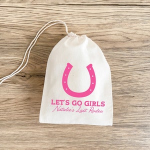 Lets Go Girls Favor Bag - Bride&#39;s Last Rodeo - Custom Hangover Kit Bags - Bridesmaids Gifts - Hangover Recovery Kit - Nashville Bachelorette