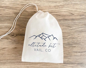 Altitude Kit Muslin Bag: Mountain Hangover Favor